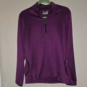 LG Purple and Green Quarter-Zip Pullover